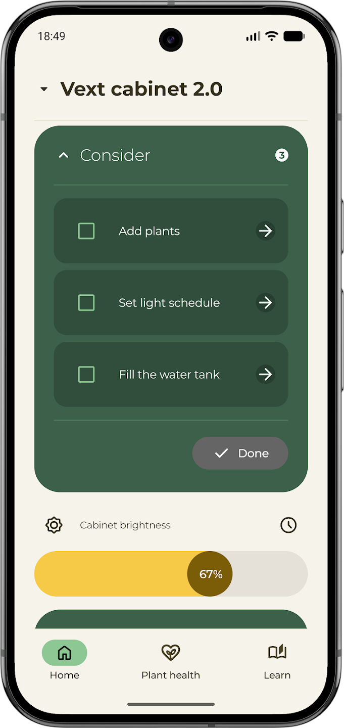 Vext application home tasks